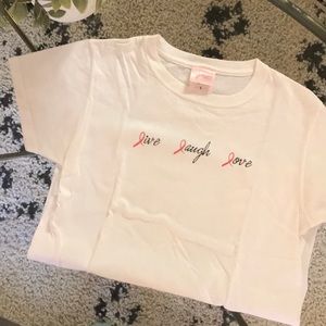 Live laugh love breast cancer awareness shirt